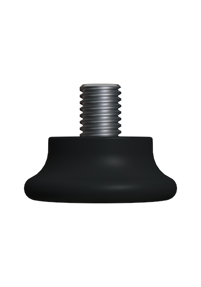 Cateksss M8x15 Düz Bingo Ayak, Pingo Ayak Çap:30 Mm Siyah