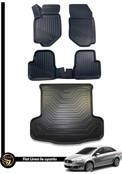 Fiat Linea 3d Havuzlu Paspas +bagaj Havuzu Kauçuk Set Nova