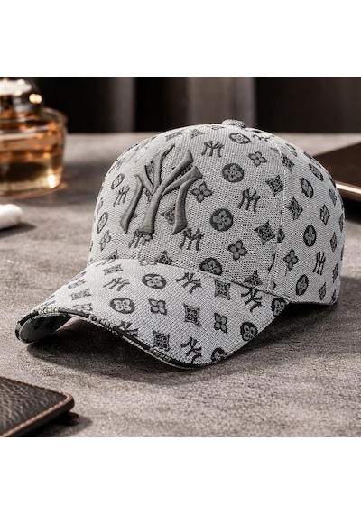 Valkyrie Desenli Nakışlı Şapka Ayarlanabilir Unisex Baseball Cap Günlük Spor Şapka Gri Gri