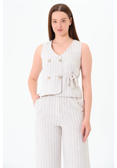 Sortie Collection Seyyar Kemerli Pantolon Bej