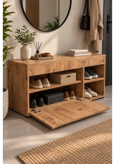Sulorahome Ayakkabılık Dolabı Kahverengi 90 Cm Kahverengi - Atlantik Çam Sulorahome Ayakkabılık Dolabı Kahverengi 90 Cm Kahverengi - Atlantik Çam