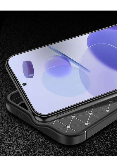 Xiaomi Poco F5 Kilif Lens Karbon Tasarim Negro Silikon Kapak