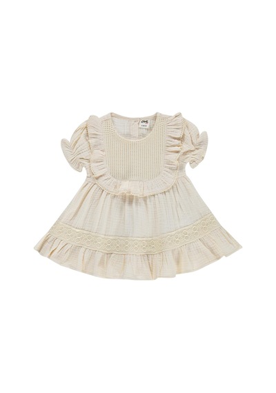 Civil Baby Fırfır Yaka 6-18 Ay Elbise - Bej