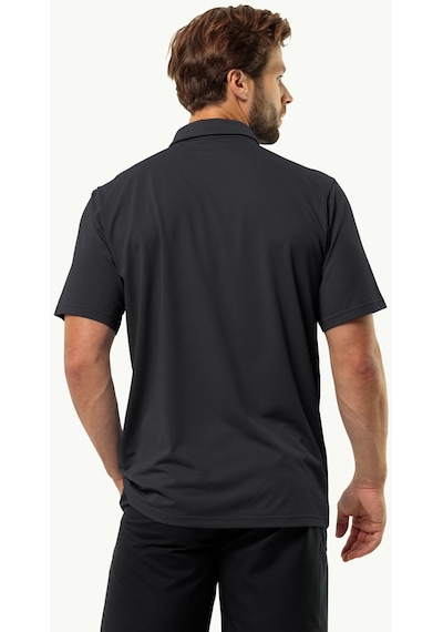 Jack Wolfskin Delgami Polo M Erkek T-shirt-28385-siyah Siyah