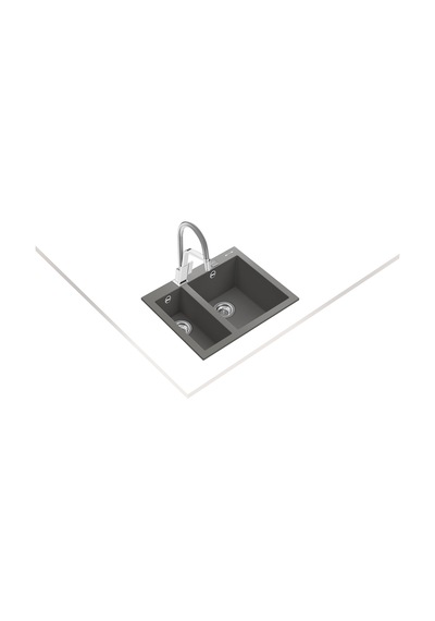 Teka Forsquare 590 Tg Stone Grey - Ankastre Kumanda Sifonlu Granit Eviye - Gri - 59 CM - 115260020