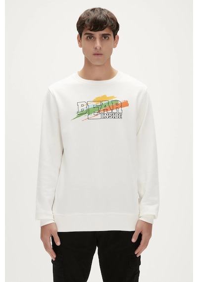 Bad Bear Crayon Crewneck Sweatshırt Erkek Ekru 23.02.12.012 Siyah