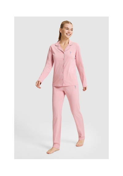 U.S. Polo Assn. Kadın Açık Pembe Pijama Takımı 50333630-vr078 Acık Pembe U.S. Polo Assn. Kadın Açık Pembe Pijama Takımı 50333630-vr078 Acık Pembe