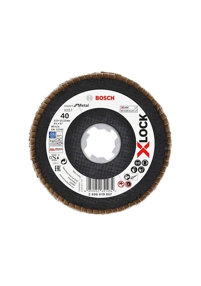 Bosch X-lock Flap Disk 115 Mm 40 Kum X551 2608619807