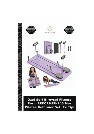 Özel Seri Bireysel Fitness Form Reformer-200 Mor Pilates Reformer Seti Ev Tipi