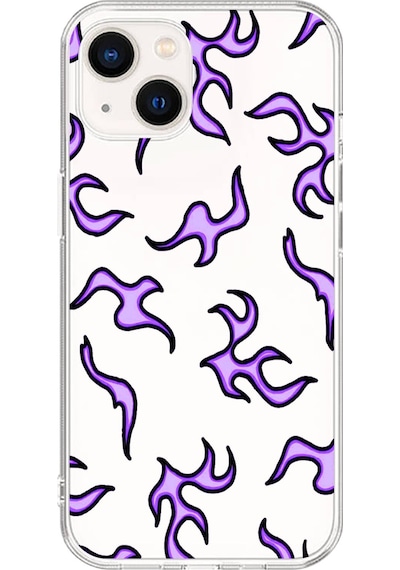 Apple Uyumlu iPhone 15 Şeffaf Kılıf Şeffaf Wallpaper 3 Tasarımlı