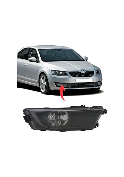 Skoda Octavia Sağ Sıs Farı Siyah 2013-2018 5E0941702C