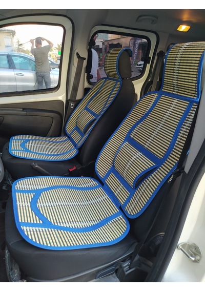 Oto Hasır Bambu Minder Ön İkili Takım Bel Destekli Terletmez Wf-1021-1
