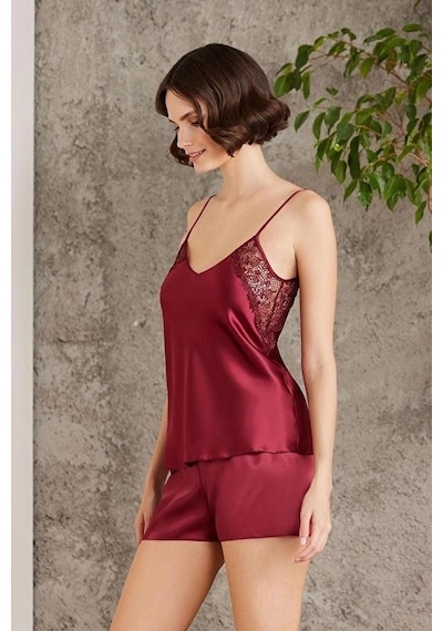 Pierre Cardin 6000 Saten Gecelik Sabahlık Pijama Takım Şort Takım 6'lı Gelin Çeyiz Seti Bordo Pierre Cardin 6000 Saten Gecelik Sabahlık Pijama Takım Şort Takım 6'lı Gelin Çeyiz Seti Bordo
