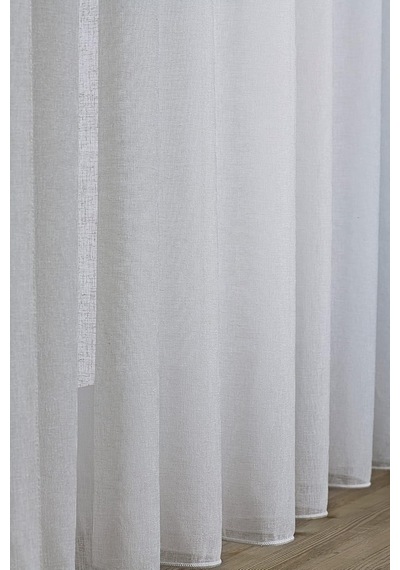 Fabric Design Keten Plus Tül Perde Ekru, 350 X 190 Çok Renkli