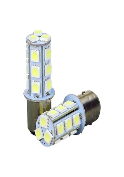 Çakar Ledli Stop Ampulü Fren Lambası 18 Led Kırmızı Çift Duy 1016