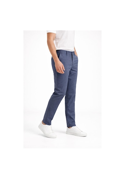 Captiva İtalyan Kesim Comfort Fit Erkek Keten Pantolon - 7557 Mavi