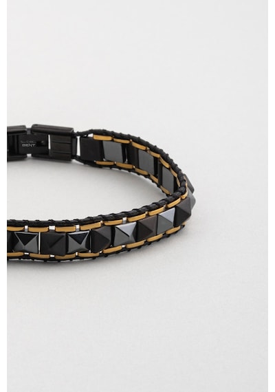 So Chic Hematit Taşlı Erkek 21 Cm Çelik Bileklik Siyah 58543872