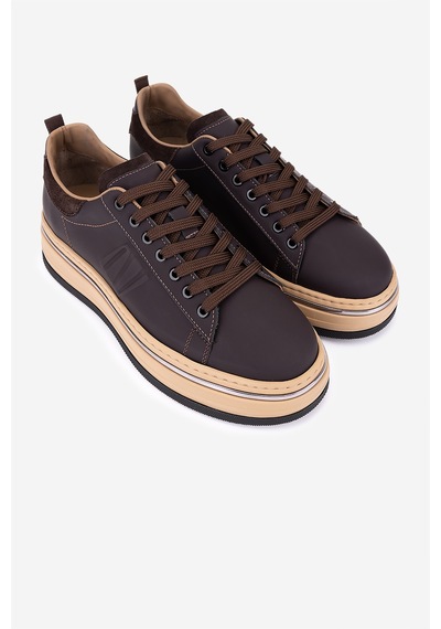 Valmenti Erkek Hakiki Deri Kahverengi Sneakers & Spor Ayakkabı 381 21618 Erk Ayk Y25 Kahve Kahverengi