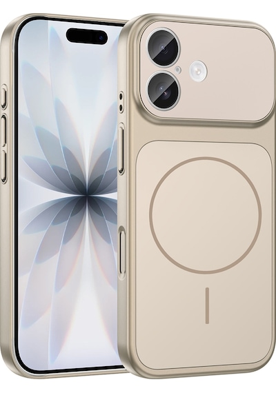 Apple Uyumlu iPhone 17 Kılıf Şarj Özellikli Kamera Lensli 1.8mm İnce Sert Formen Kapak Gold