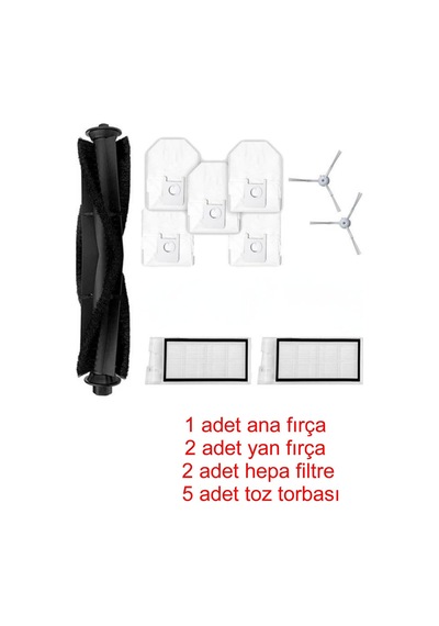 Roıdmı Uyumlu Eve Plus Uyumlu Yedek Fırça Filtre Toz Torbası Hybrid