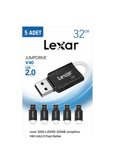 Lexar 32gb Mavi 5'li Paket Ljdv40-32gab Jumpdrive V40 Usb2.0 Flash
