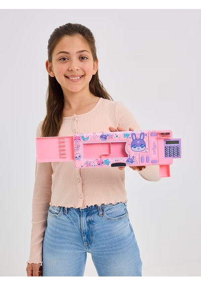 Smiggle All Stars Açılır Kalem Kutusu Pembe 456111 Çok  Renkli