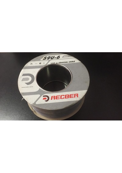Reçber Rg 59 U/6 Phy-pvc Cu/cu Bakır Anten Kablosu 100 Mt 307056