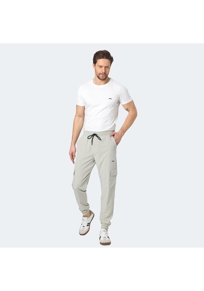 Slazenger NAPOLLA Erkek Cepli Dar Paça Gri Eşofman Altı