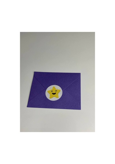 Yıldız Gülücük Etiketi Yuvarlak Mat Çıkartma Cute Round Sticker 3 Cm 95 Adet Çok Renkli