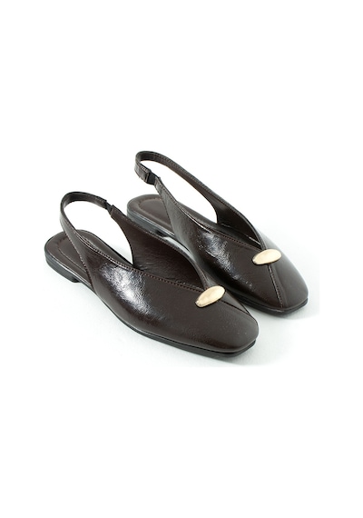Polomia Comfort Kadın Küt Burun V Kesim Rugan Gold Düğme Aksesuar Ayarlanabilir Sandalet Flat Şık Babet Kahverengi Polomia Comfort Kadın Küt Burun V Kesim Rugan Gold Düğme Aksesuar Ayarlanabilir Sandalet Flat Şık Babet Kahverengi