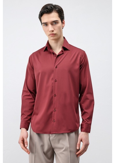 Antioch Comfort Slim Erkek Gömlek Bordo