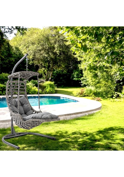 Capri Swing Alaçatı Plus Tekli Bahçe Salıncağı Bahçe Salıncağı Gri