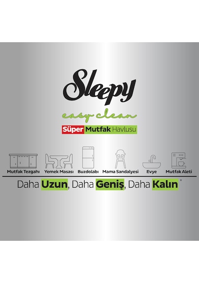 Sleepy Easy Clean Süper Yüzey Temizlik Mutfak Havlusu&mendili Bergamot Yağlı 50 Yaprak Beyaz