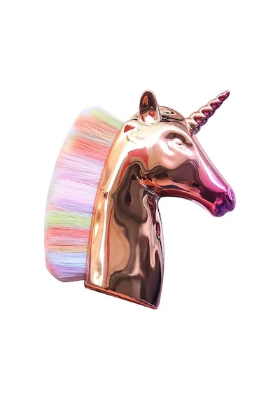 Caş Dekorasyon Altın Renk Unicorn Allık Fırçası Makyaj Fırçası