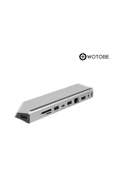 Apple Uyumlu MacBook Usb Type-c Girişli 11 Portlu Hdmı Usb Vga Pd Sd Dönüştürücü