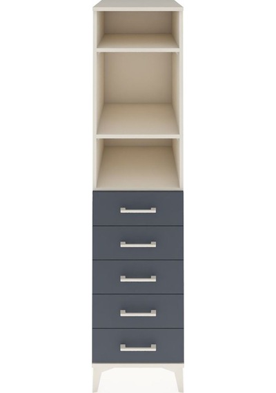 Kronos Dolap 3 Raflı 5 Çekmeceli 44x59x182 Aytaşı-antrasit Aytaşı