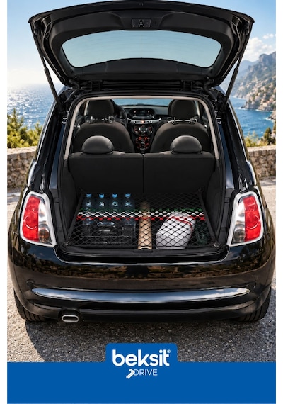Drıve- Fiat, Alfa Romeo, Maserati Model Özel Renkli Tasarım Bagaj Sabitleme Filesi 40x60 Cm İtalya