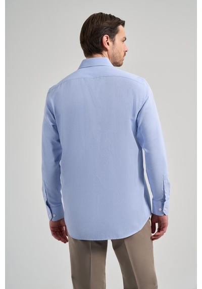 İmza Uzun Kol Desenli Armürlü Sert Yaka Cepli Pamuklu Classic Comfort Fit Gömlek 1004250171 Mavi İmza Uzun Kol Desenli Armürlü Sert Yaka Cepli Pamuklu Classic Comfort Fit Gömlek 1004250171 Mavi