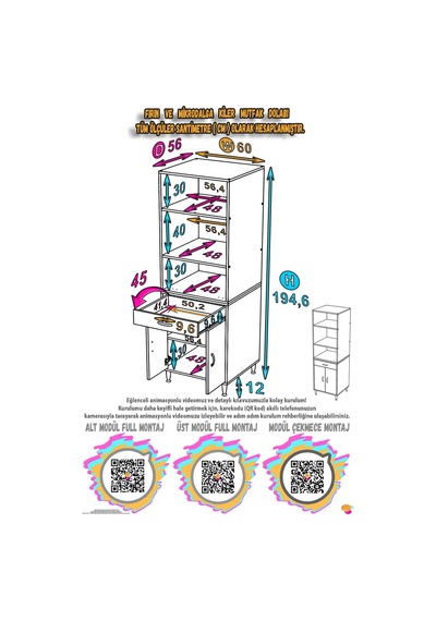 Duru 56 Cm Derinlikte Fırın Dolabı Kahve Köşesi Geniş Depolama Hacmi Çok Amaçlı Dolap 60x195x56 Cm Beyaz Duru 56 Cm Derinlikte Fırın Dolabı Kahve Köşesi Geniş Depolama Hacmi Çok Amaçlı Dolap 60x195x56 Cm Beyaz