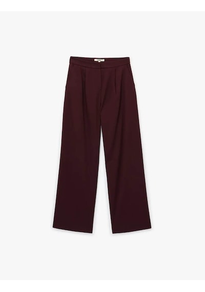 Koton Cepli Pile Detaylı Kumaş Palazzo Bordo Kadın Pantolon 6wak40046pw Bordo