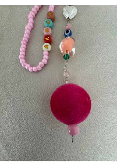 Pembe Top Anahtarlık Çanta Charmı