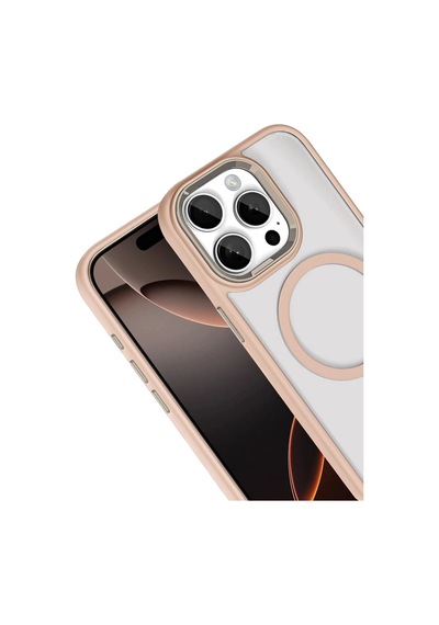 Joko Apple iPhone Uyumlu iPhone 15 Pro Max Terea Magsafe Kapak - Gold Renkli