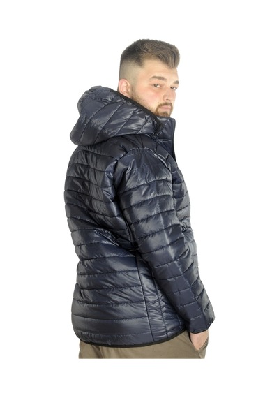 Mode Xl Büyük Beden Mont Kapitone Kapüşonlu 22602 Lacivert 001
