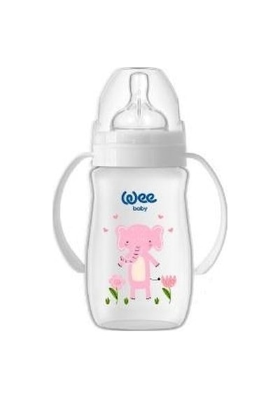Wee Baby Safari Kulplu Biberon 250 Ml Pembe Fil