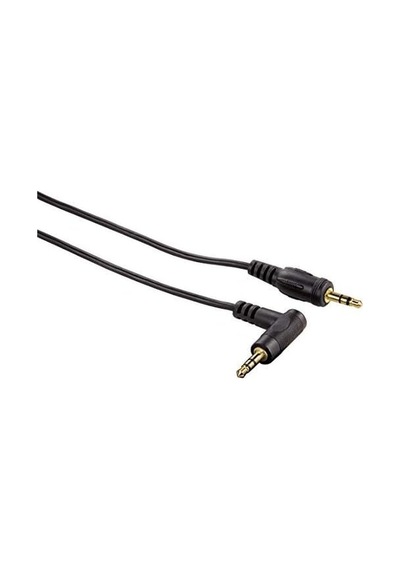 3.5mm - 3.5mm, Siyah Altın Uç Açılı 0.75m