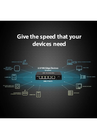 D-lınk Dms-f106ts 5+1 Port 10g Sfp+ Yönetilemez Swıtch