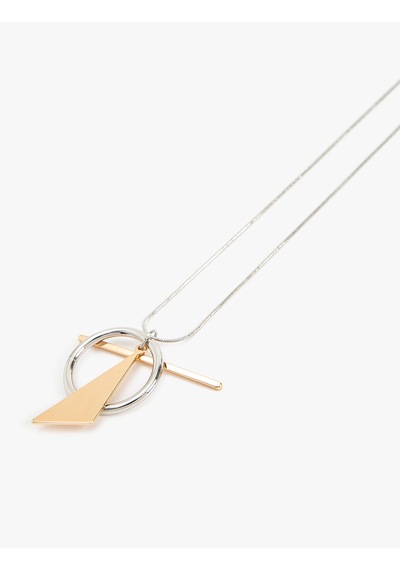 Koton Çelik Kolye Geometrik Charm Detaylı Gümüş 6wak70506aa Gümüş Rengi