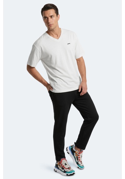 Slazenger Katre Erkek V Yaka Beyaz Tişört