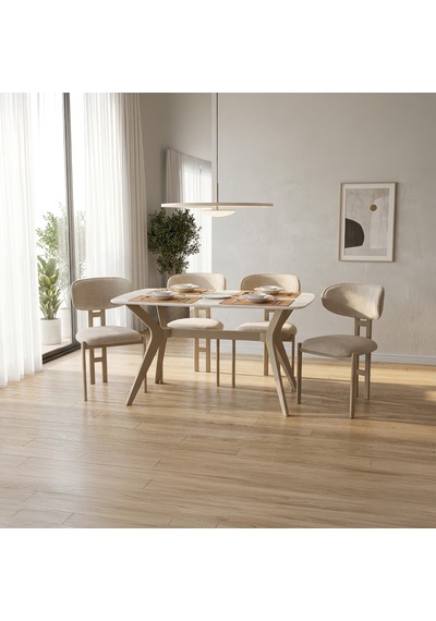 Dfy105 120x80 Mdf Mutfak Masası Modern Dikdörtgen 4 Kişilik Yemek Masası Fonksiyonel Sabit Masa Cappuccino - Traverten Dfy105 120x80 Mdf Mutfak Masası Modern Dikdörtgen 4 Kişilik Yemek Masası Fonksiyonel Sabit Masa Cappuccino - Traverten