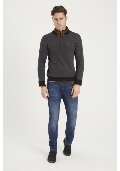 1039 Dewberry Erkek Sweatshırt-antrasit Antrasit